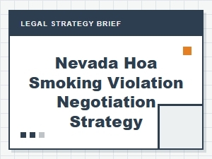 Negotiating a Nevada Hoa Smoking Violation