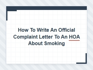 Documenting an Hoa Smoking Complaint