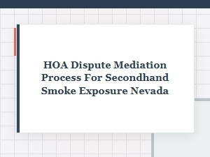 Mediate Hoa Smoke Complaints in Nevada