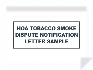Sample Hoa Tobacco Smoke Notification Letter
