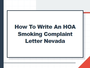 Write Nevada Hoa Smoking Complaint Letter