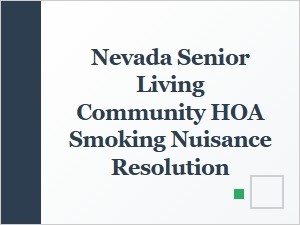 Resolving Smoking Issues in Nevada Senior Hoas