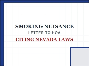 Writing a Nevada Hoa Smoking Nuisance Letter