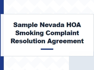 Resolving Smoking Complaints in Nevada Hoas