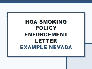 Hoa Smoking Policy Letter Example for Nevada Residents