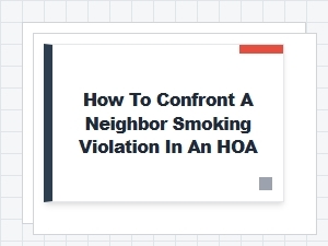 Addressing a Neighbor's Smoking Violation