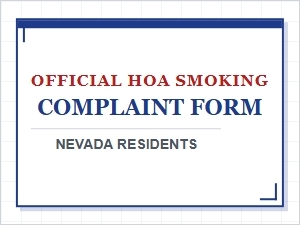 Hoa Smoking Complaint Form for Nevada Residents