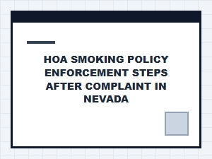 Nevada Hoa Smoking Complaint Enforcement Guide