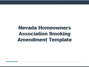 Hoa Smoking Amendment Template for Nevada