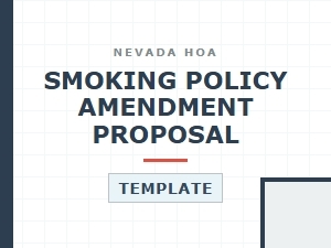 Proposed Nevada Hoa Smoking Amendment Template